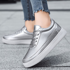 Women's Low Top Platform Sneakers Lace Up Non Slip Shoes