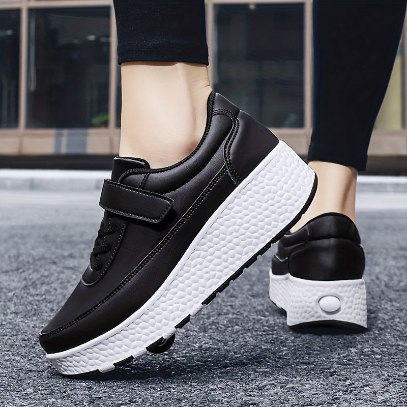 Boy's Roller Shoes With Hook And Loop Fastener