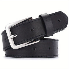 Solid PU Belt with Square Buckle for Women