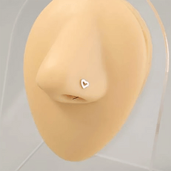 Love Hollowed Out Nose Ring Stainless Steel S Shaped Nose Nail