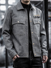 Men's Biker Leather Jacket - Size Up for Best Fit
