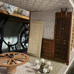 1:12 Scale Dollhouse Wooden Door Light Wood Finish Opening