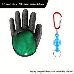 Anti slip Fishing Gloves Waterproof With Magnetic Release Clip