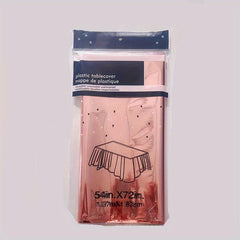 Bright Aluminum Film Tablecloth Waterproof Disposable Foil Tablecloth