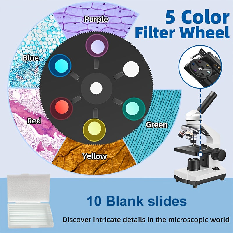 Biological Dual Light Metal Microscope with LED Light Compact Portable