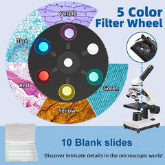 Biological Dual Light Metal Microscope with LED Light Compact Portable