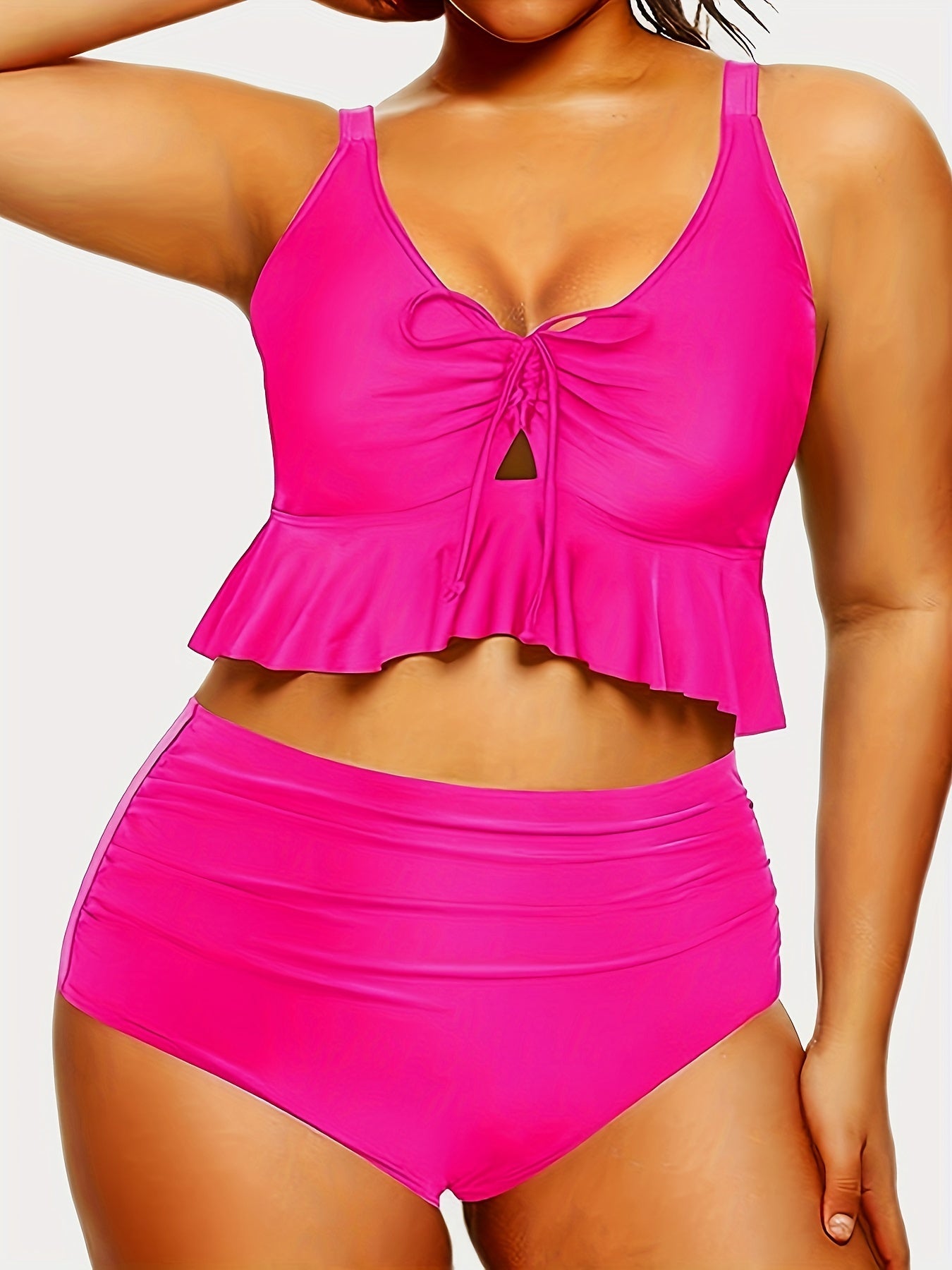  Ruched Ruffle Bikini Set