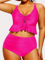  Ruched Ruffle Bikini Set