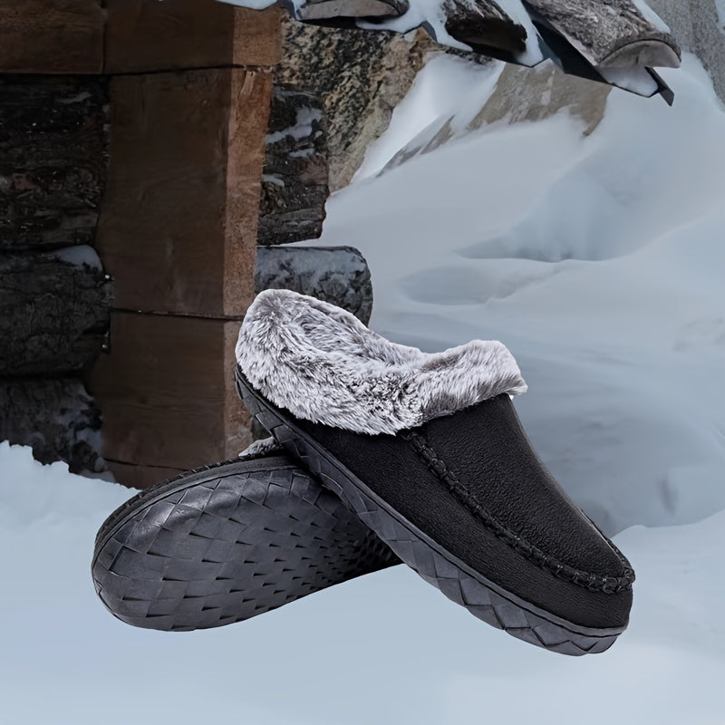 Women's Winter Plush Moccasin House Slippers Memory Foam Indoor Shoes