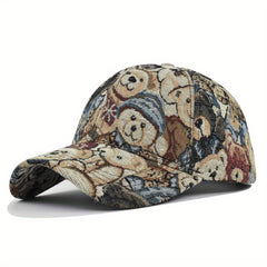 Casual Sunscreen Bear Baseball Cap Puppy Cap Printed Casual Ins