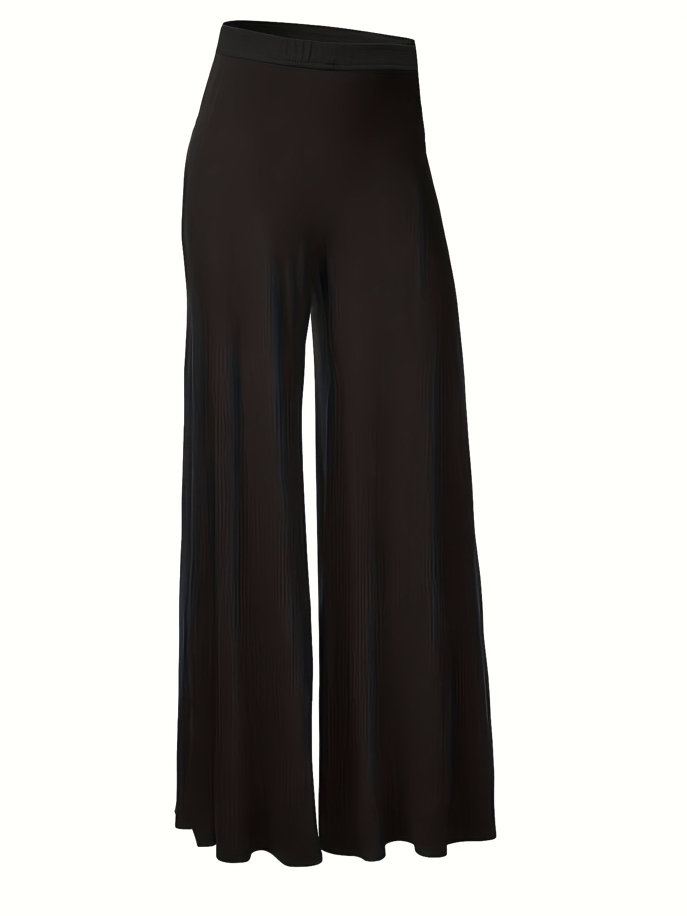  Wide Leg Casual Pants Elastic Medium Stretch