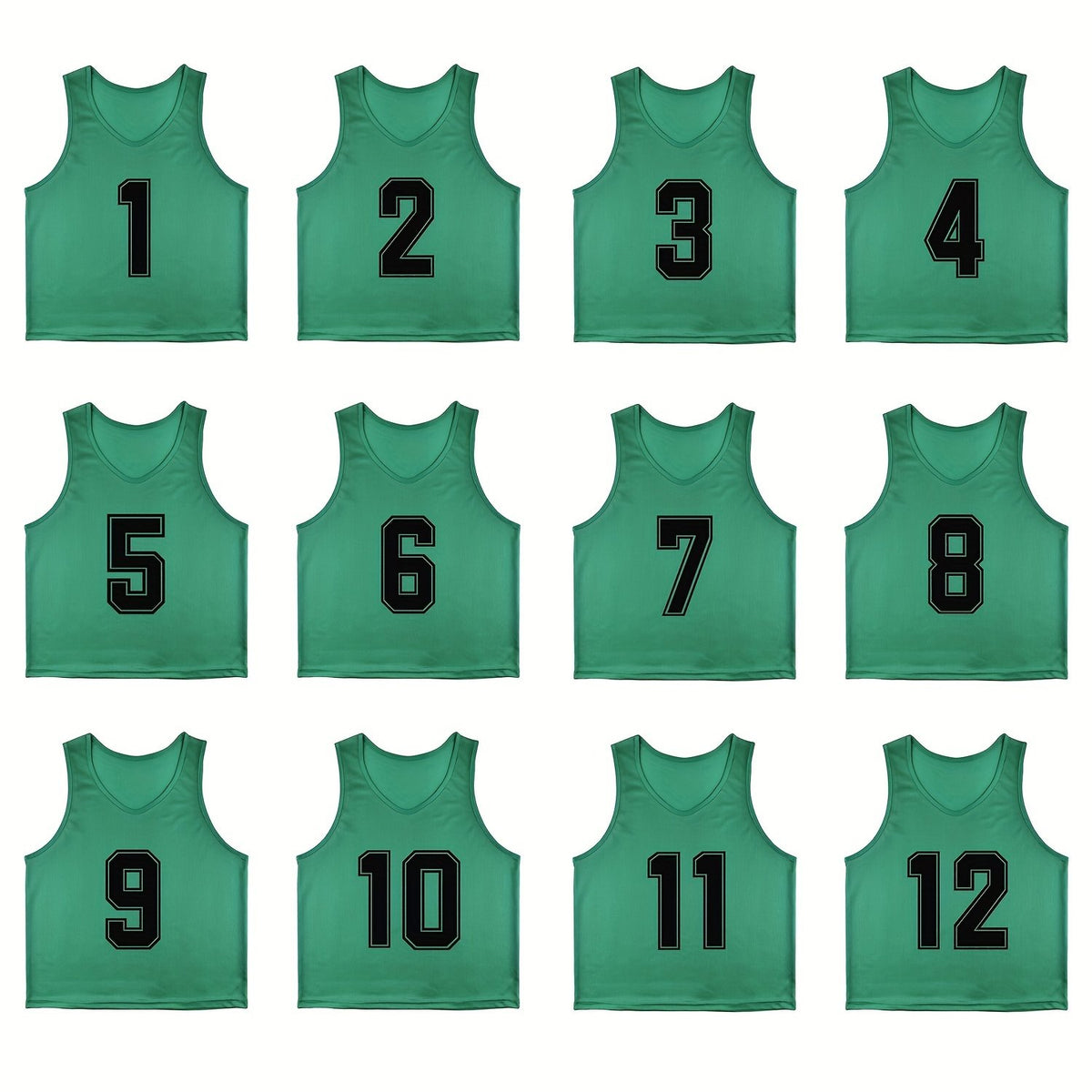 12 Mesh Scrimmage Team Vests Pinnies Jerseys - Adult Soccer Bibs