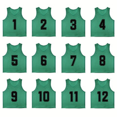 12 Mesh Scrimmage Team Vests Pinnies Jerseys - Adult Soccer Bibs