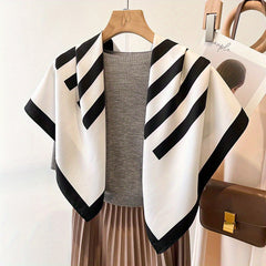Striped Shawl Bandana Silk Satin Square Scarf Head Wrap