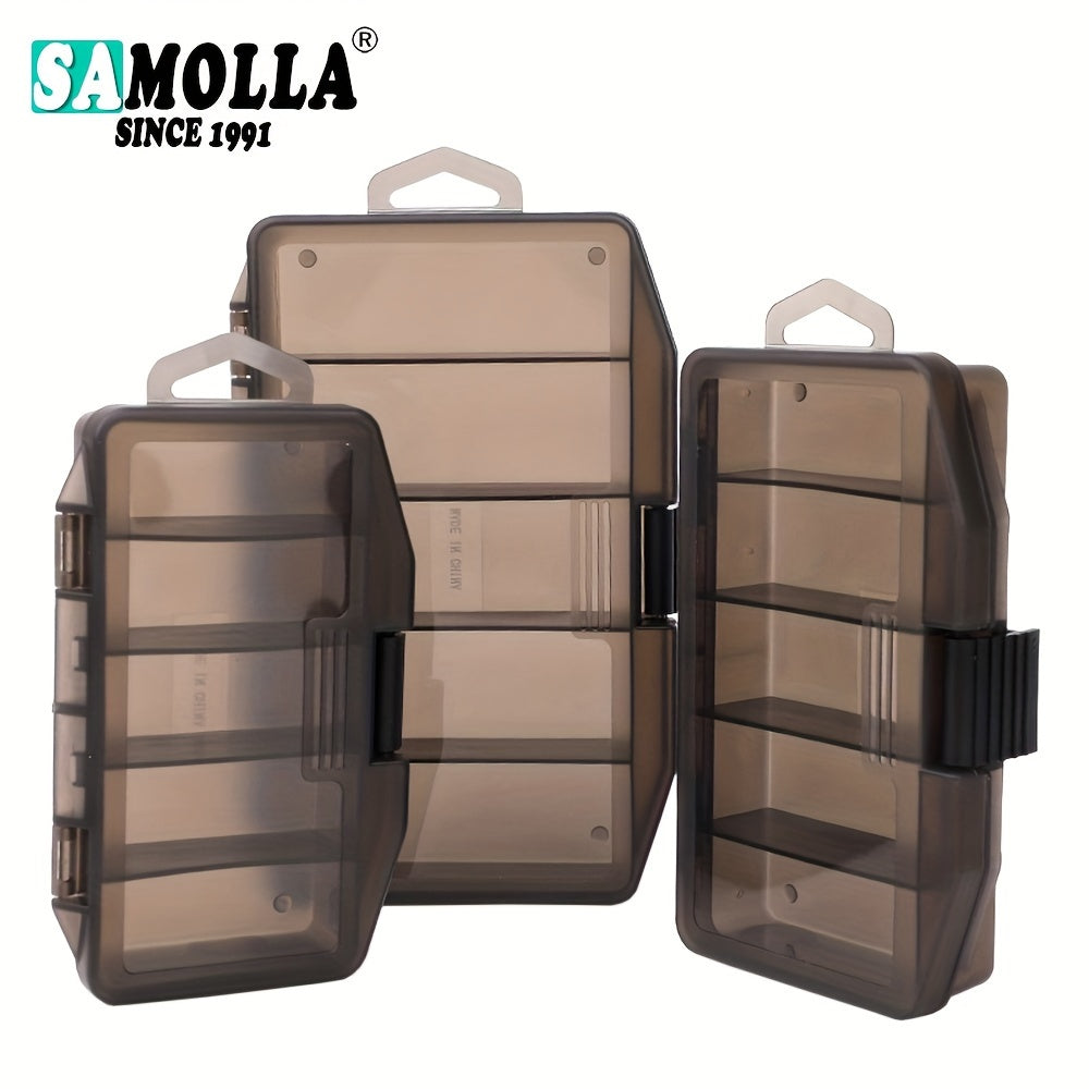 SAMOLLA Fishing Tackle Box Hooks Lures Baits Organizer