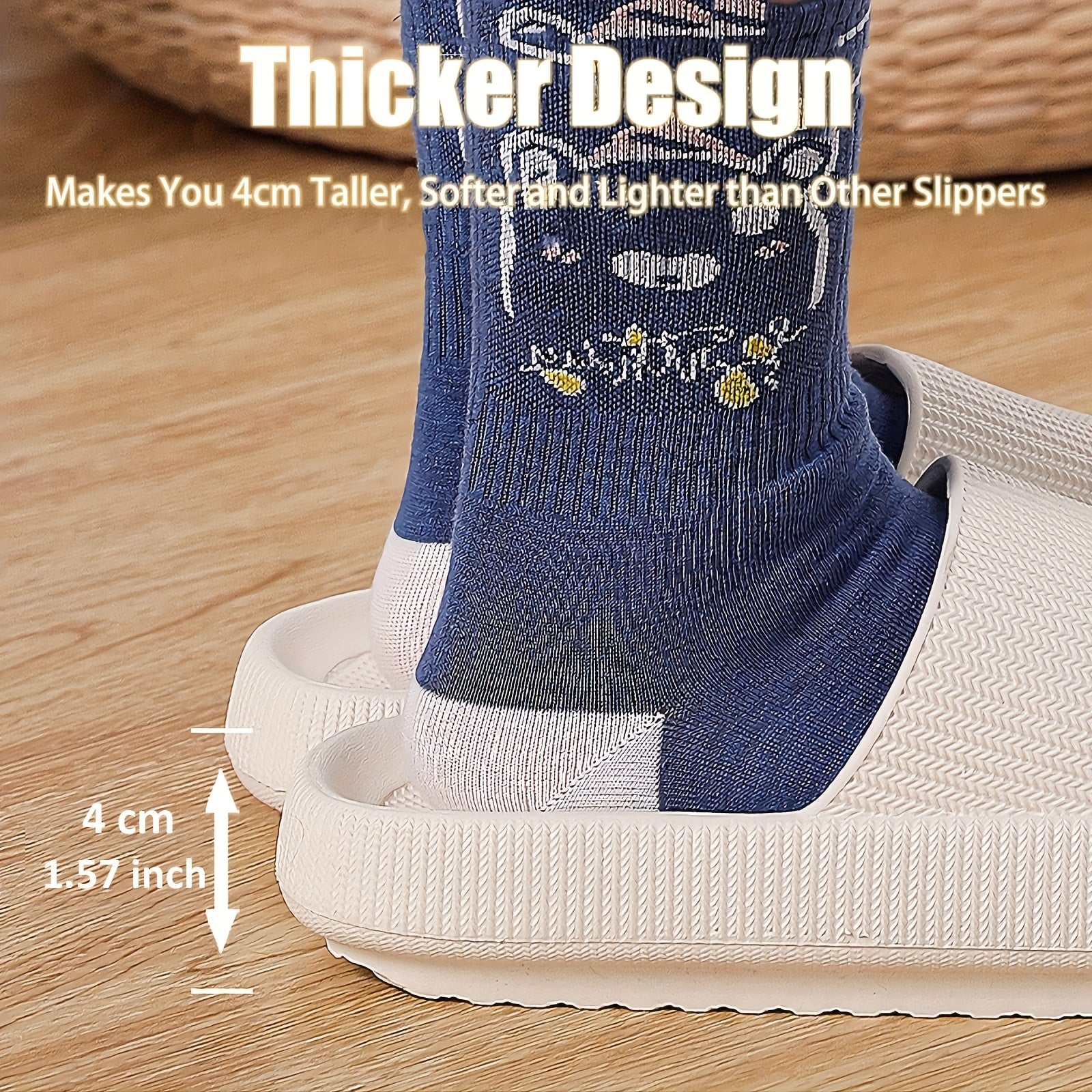 Men's Lightweight Comfy Household Slides, Assorted Colors