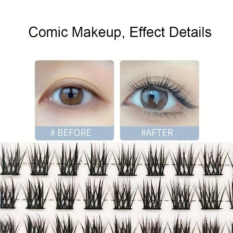Volume Fans Comic Eyes False Eyelashes