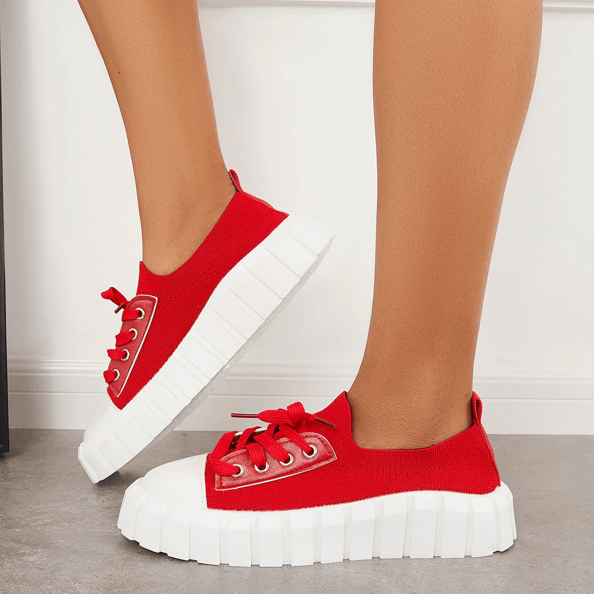 Women's Platform Sports Shoes Comfy Low Top Sneakers