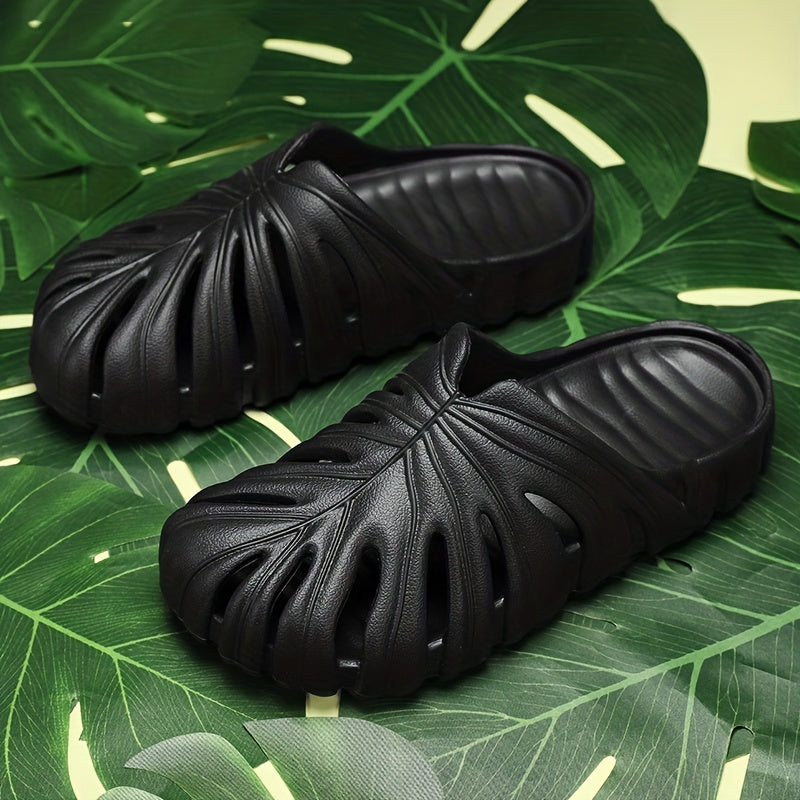 Men's Leaf Lightweight Non Slip Open Toe Slides