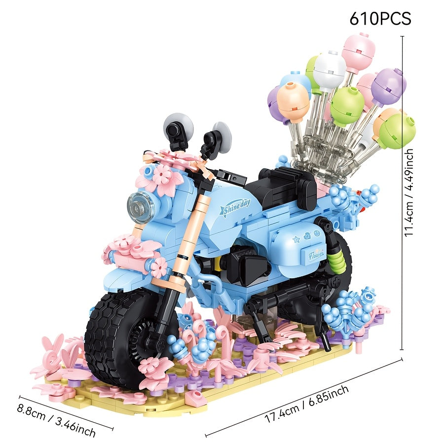 Retro Motorcycle Building Blocks Set - Compliant 6