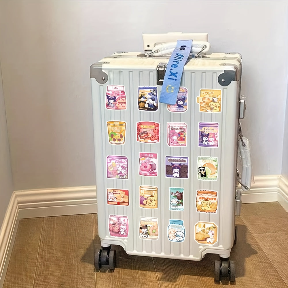51pcs Cartoon Snack Pack Stickers Waterproof Vinyl Self Adhesive Irre