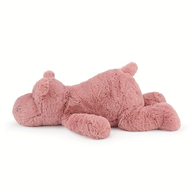 Soft Pink Hippopotamus Plush Toy Gift Room Decoration
