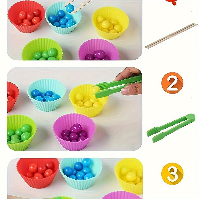 Wooden Bean Counting Game Educational Toy Interactive Learning Activity