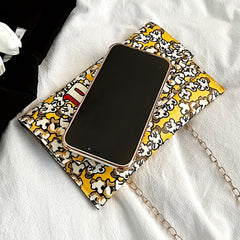 Novelty Flap Shoulder Bag Metal Chain Crossbody