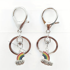 2pcs Rainbow FRIENDS Keychain For Keys Car Key Ring Couple Pendant Key Chains