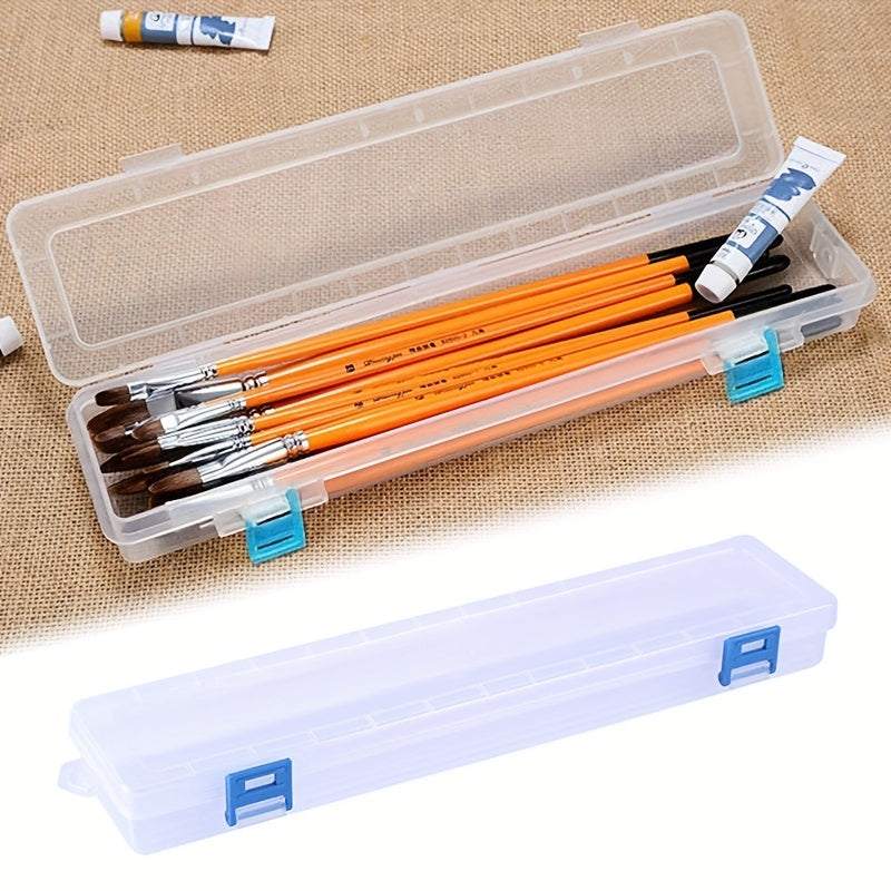 Plastic Paint Brushes Storage Box Watercolor Pen Container