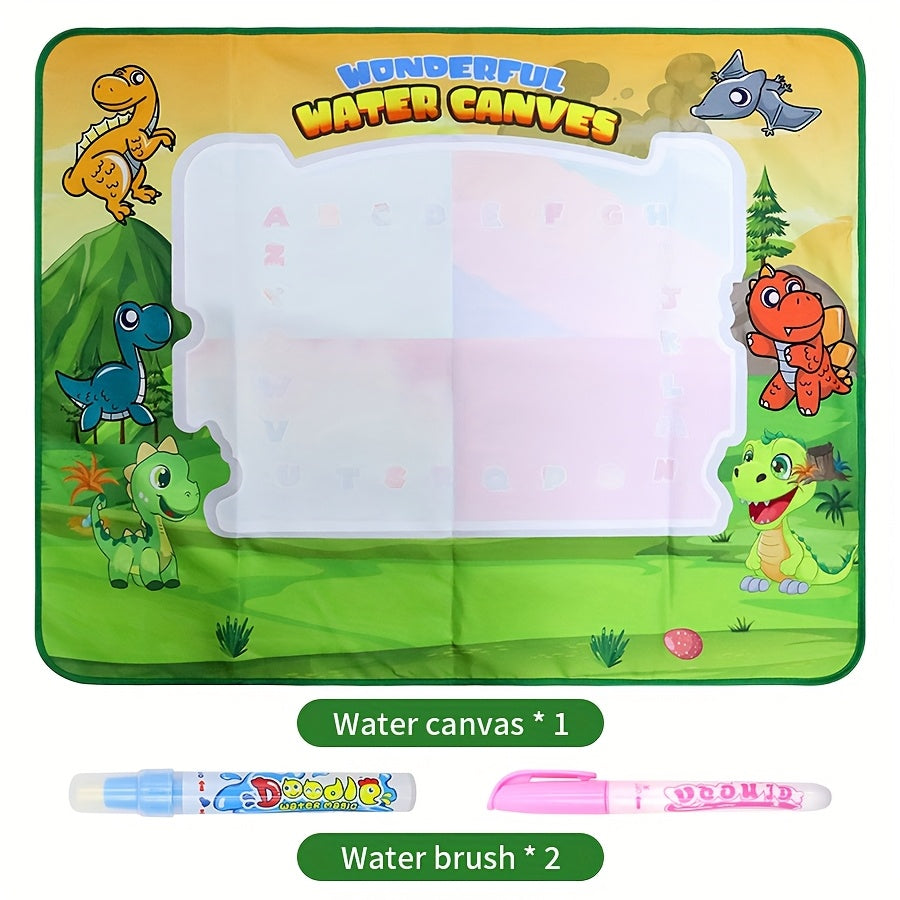 Magic Doodle Mat & Watercolor Canvas for Kids Mess Drawing Fun