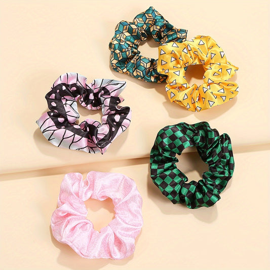 5pcs Colorful Scrunchie Elastic Hair Bands Hair Accessories