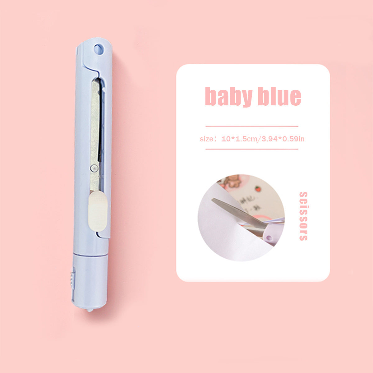 Portable Folding Pen Scissors Ceramic Paper Cutter Student Mini Scissors