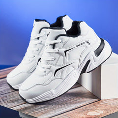 Men's Chunky Lace-up Winter Sneakers Fuzzy Inside Shoes
