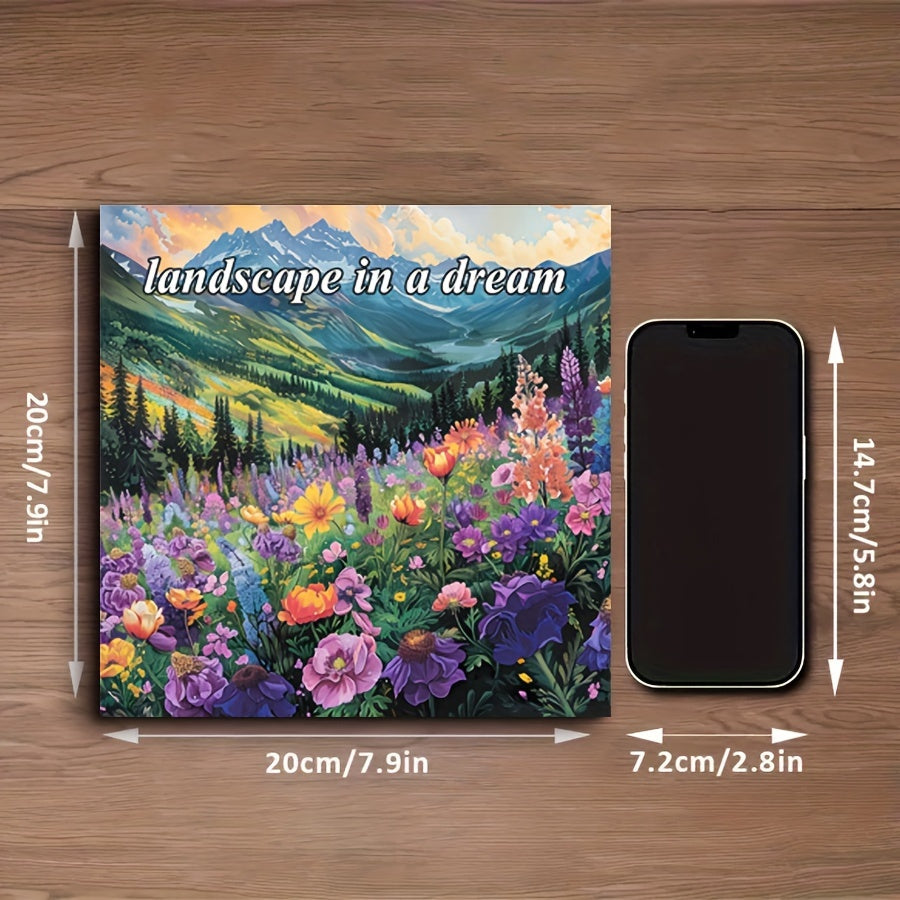 Dream Landscape Coloring Book 20 Pages Creative Relaxation Fun Winter Gift