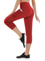 High Waist Cropped Leggings With Pocket