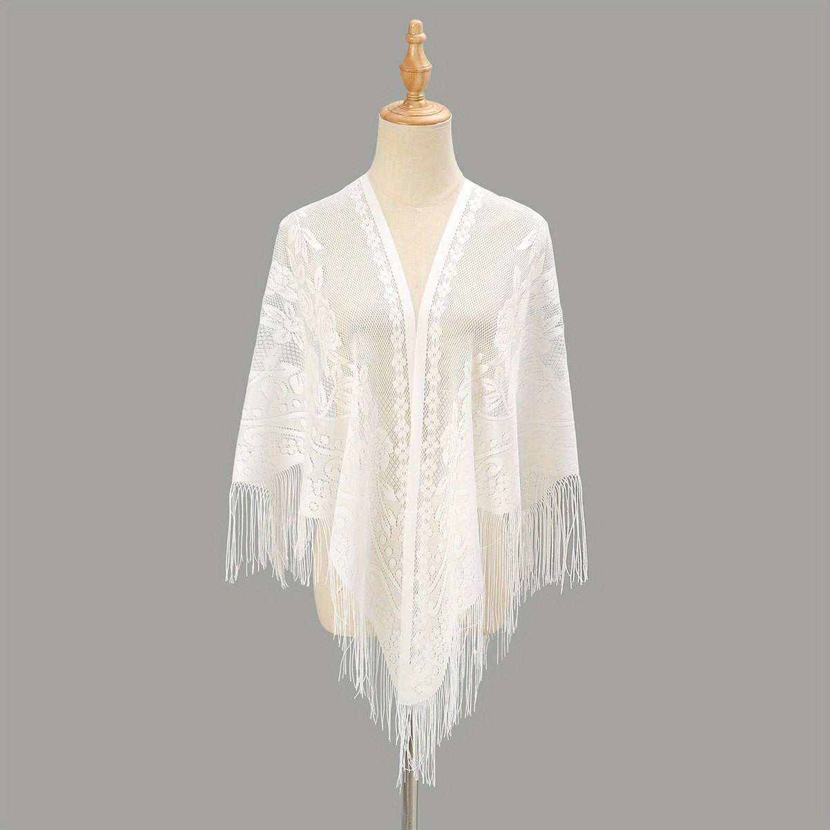 Triangle Lace Tassel Scarf for Women