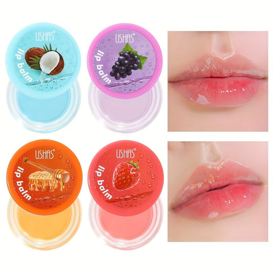 Jelly Tinted Lip Mask 6 Fruit Flavors Lip Balm for Moisturizing and Plumping