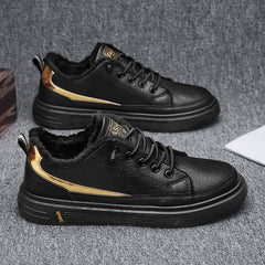 Men's Warm Fleece Skate Shoes Plush Winter Sneakers
