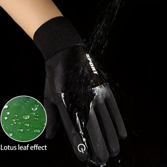 Winter Velvet Warm Touch Screen Gloves Non-slip Cycling Mountaineering Skiing
