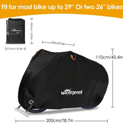 Waterproof Bike Cover - 1 Bike 210t Oxford Fabric Storage Bag