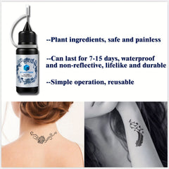 2 Sheets A4 Hollow Tattoo Stencil & 1 Bottle Tattoo Dye Paste