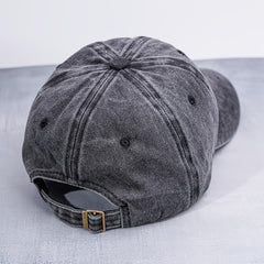 Distressed Baseball Cap Rose Embroidery Adjustable Sun Hats