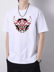 Ox Print Men's Cotton Crew Neck Active T-shirt