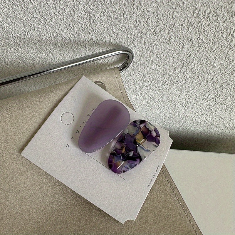 2pcs Acetate Hair Clip Side Clip Duck Billed Non-slip Bangs Clip