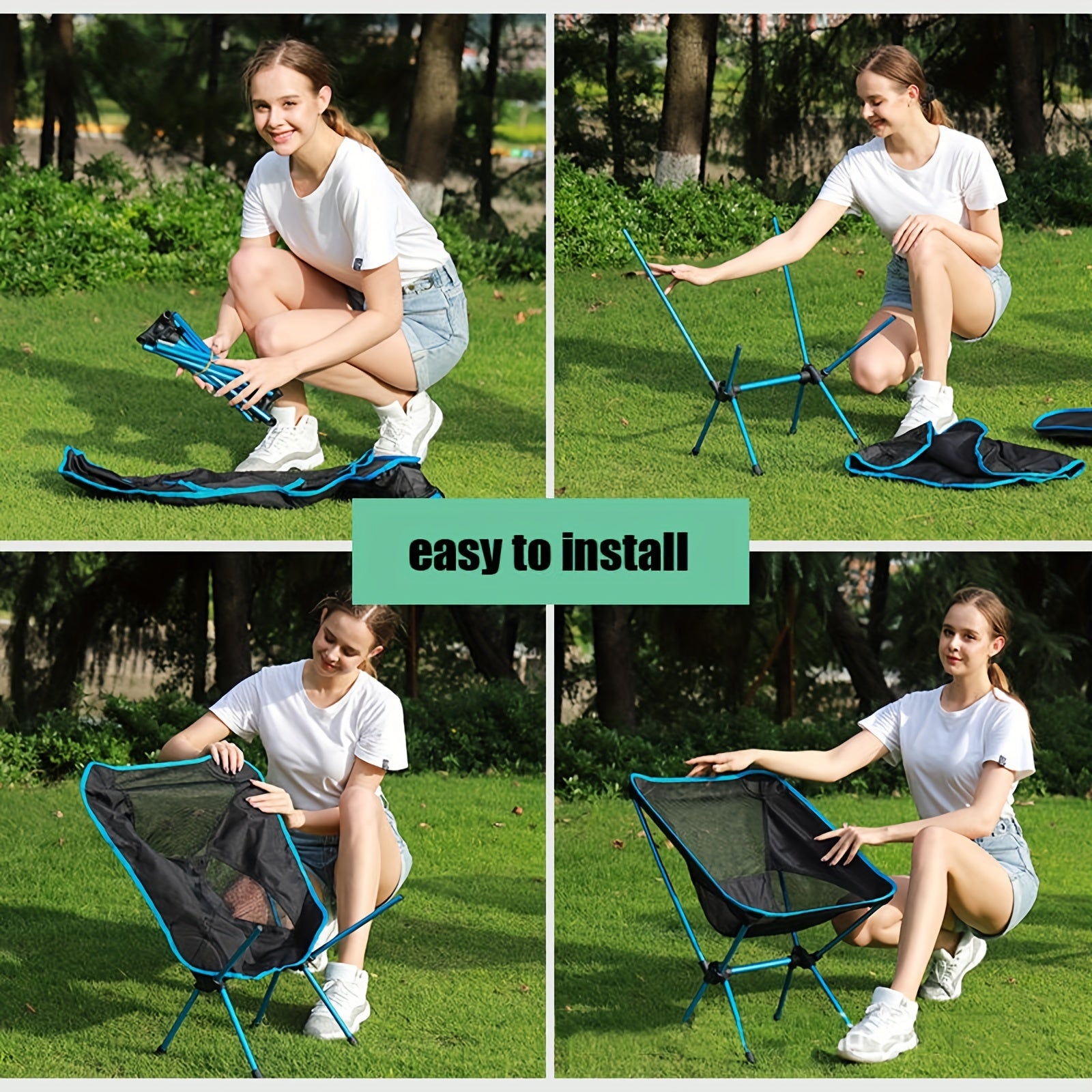 Portable Moon Chair for Camping Beach Fishing - Detachable & Easy to Carry