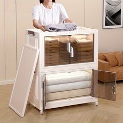 Foldable & Stackable Storage Box with Lid Large Capacity for Living Room