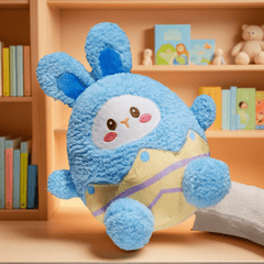Pastel Pink Bunny Egg Plush Toy Soft Stuffed Rabbit Hug & Play Companion