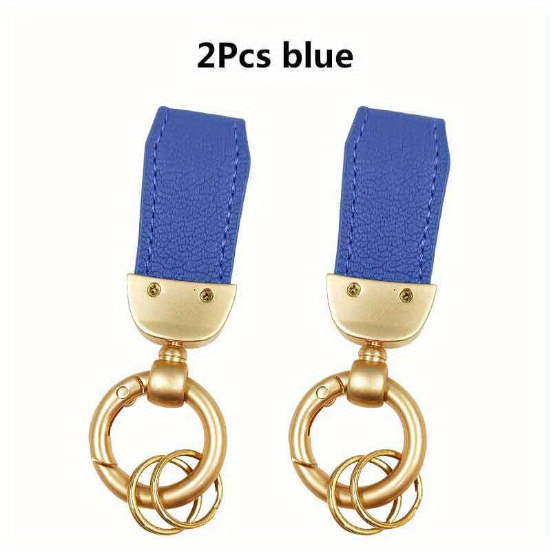 2pcs Leather Car Keychains for Girls, Bags Decorations