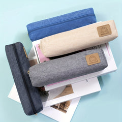 Bear Pencil Bag Canvas Solid Pencil Ballpoint Pen Storage Bag